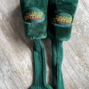 2 Vintage 2000 Warrior True Lies 5 & 7 Fairway Wood Fuzzy Golf Club Head Covers